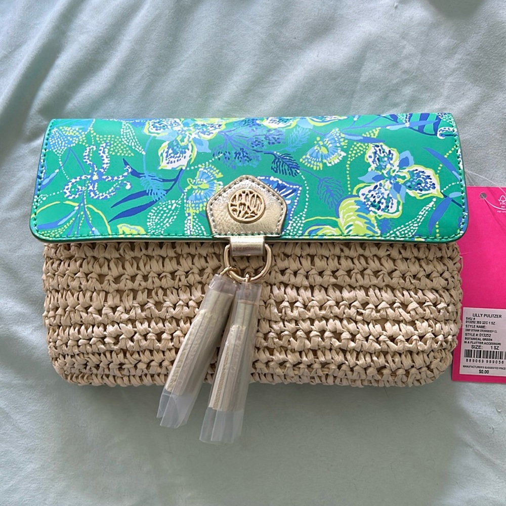 NWT Lilly Pulitzer Straw Crossbody